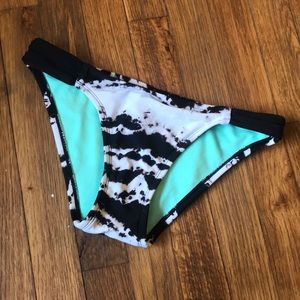Black/white tie dye bikini bottoms, Target, small